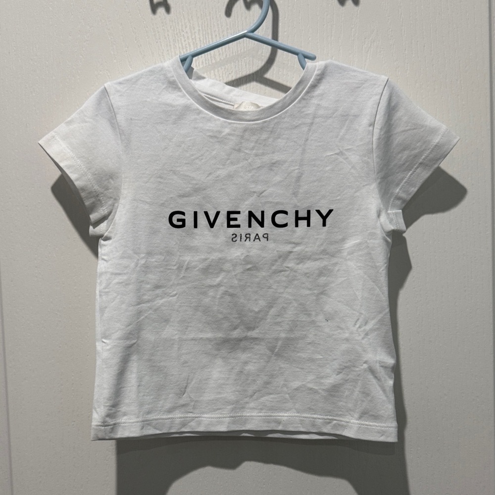 Givenchy Kids White Tee with Black Logo